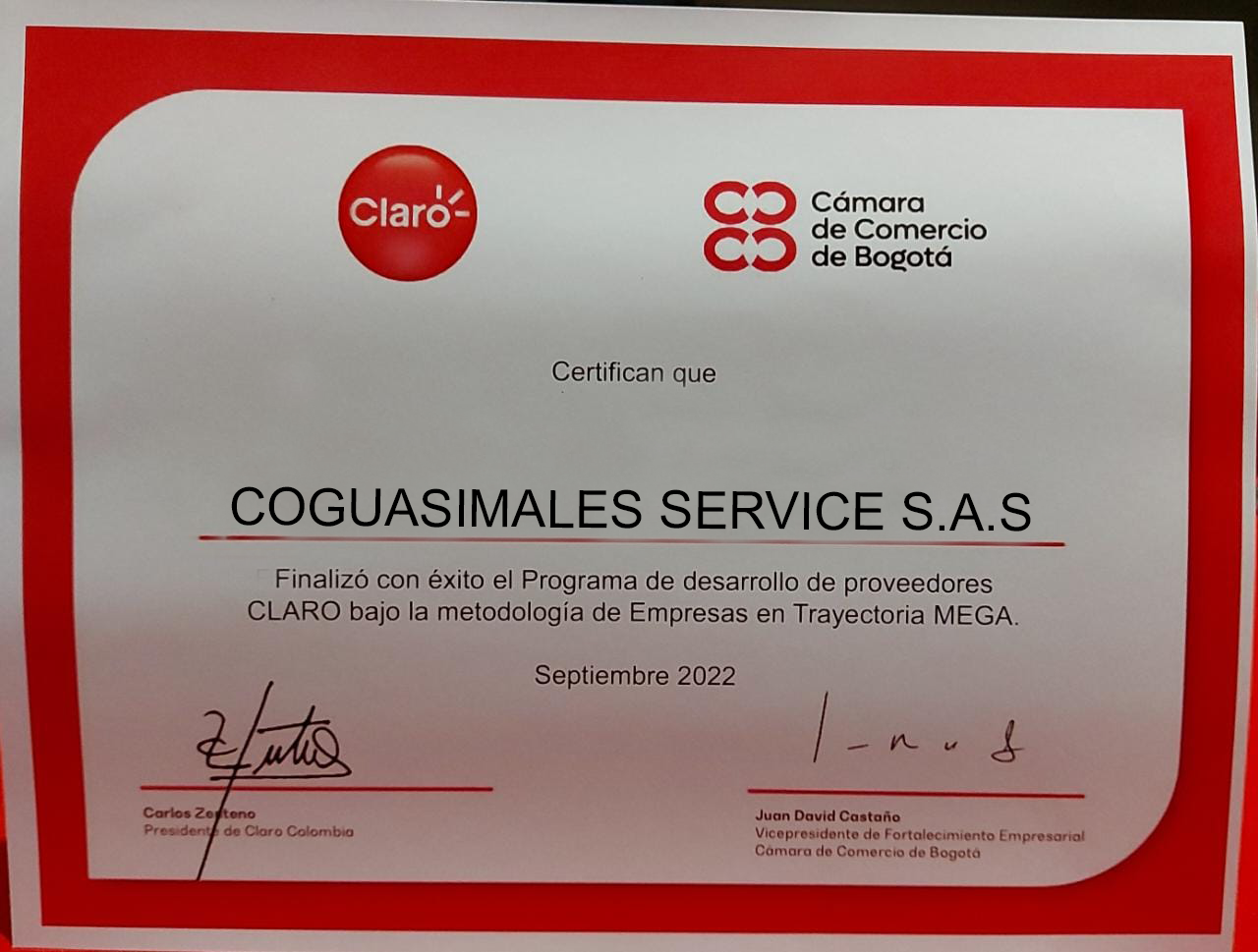 Coguasimales recibe galardon trayectoria MEGA 6 Coguasimales recibe galardon trayectoria MEGA 6